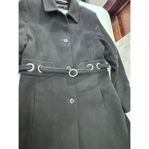 "VIA SPIGA" Women's Cashmere Wool Blend Trench Coat Quiet Luxury Old Money SZ 10 - Picture 8 of 16